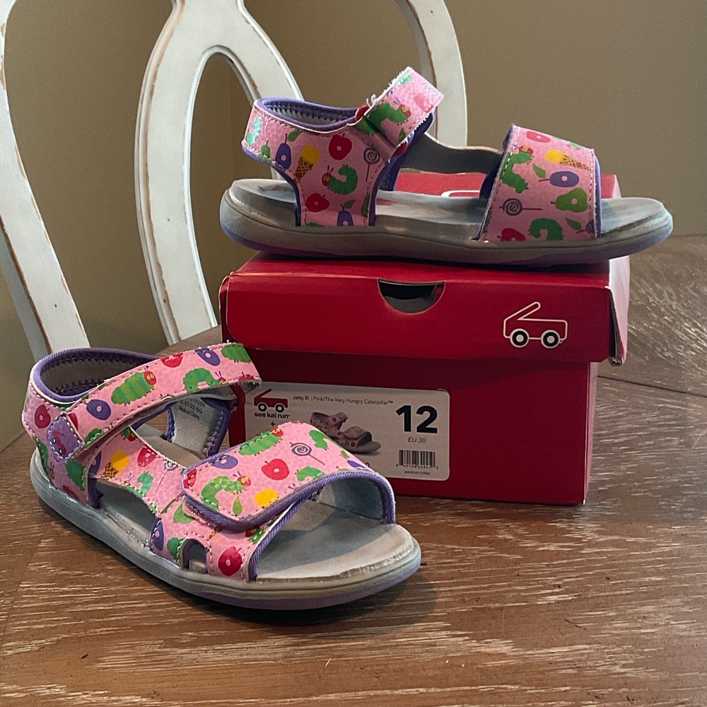See Kai Run Pink and Purple Kids Sandals